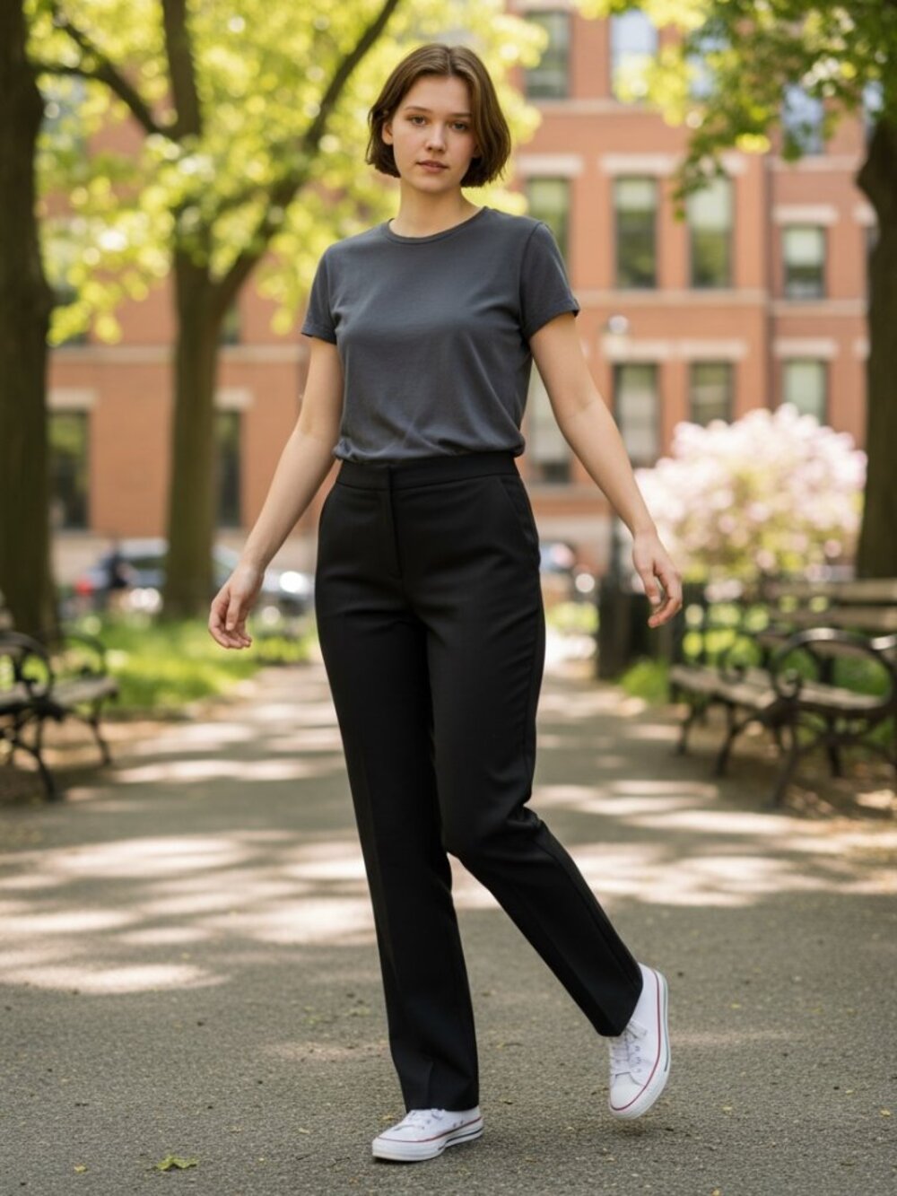 Worthington Stretch Women's Black Dress Trousers Modern Fit Size 10 Short